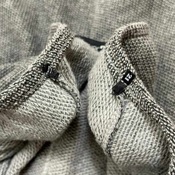 Forever 21 Grey Black Studded Short Sleeve Fringe Top Southwestern Oversized SM - Picture 12 of 16